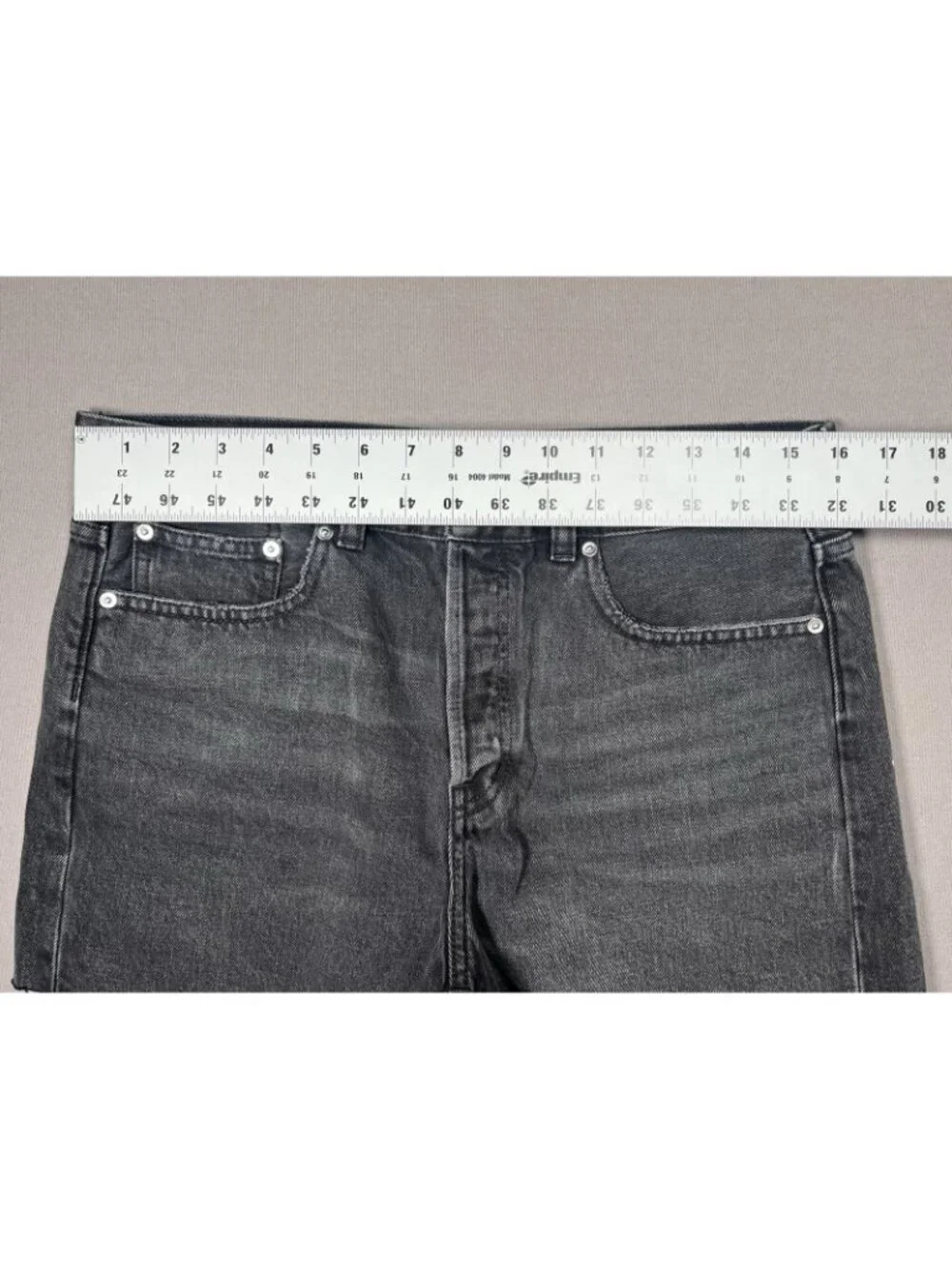 NWT Madewell The Brynn Long Black Levin Wash Jean Shorts Inseam 4
